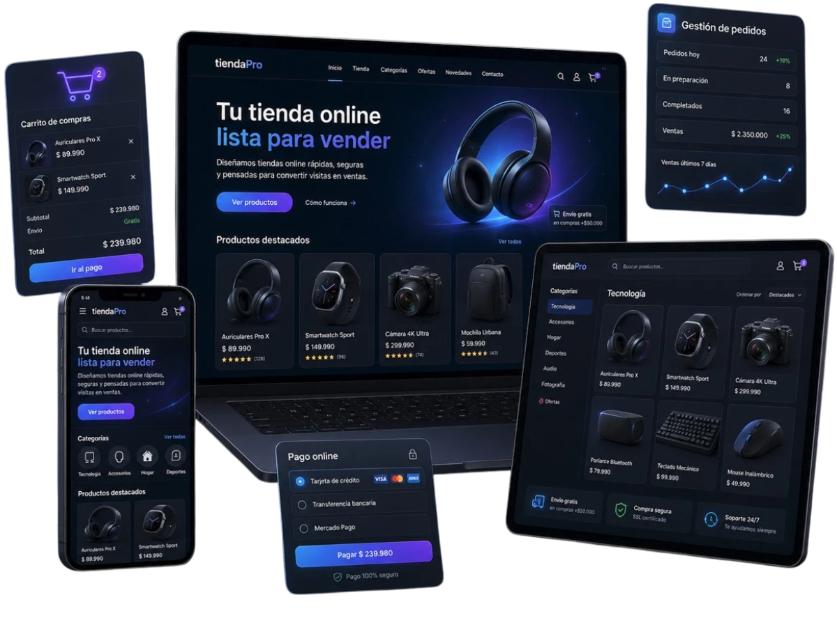 Tiendas online de Activa Tu Web para vender productos por internet