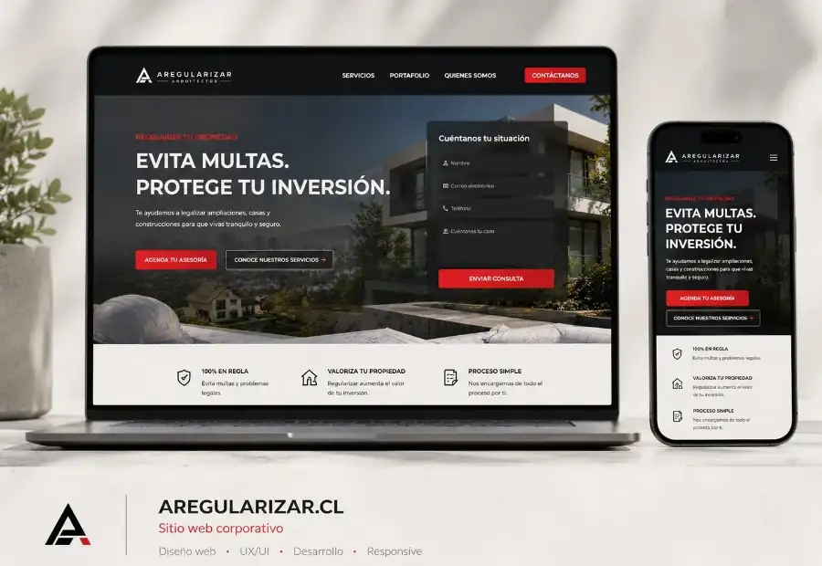Sitio web de arquitectura y regularización ARegularizar